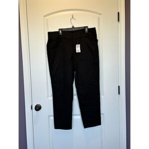 NWT Croft & Barrow Effortless Stretch Pant Mid Rise Straight Leg Black Size 16W